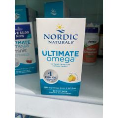 Viên Uống Dầu Cá Omega-3 Nordic Naturals Ultimate Omega 1280mg Hỗ Trợ Tim Mạch Não Bộ Mắt 389126