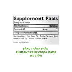 Viên Uống Hỗ Trợ Tim Mạch Puritan’s Pride Q-SORB COQ10 100mg - 400mg 389136