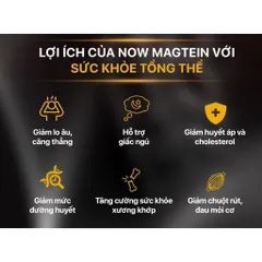 Viên uống Magie L-Threonate Now Magtein giúp cải thiện trí nhớ, giảm stress, mất ngủ, chuột rút 389155