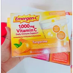 [Date 2026] Gói bột sủi VITAMIN C tăng cường sữc đề kháng Emergen-C Immune 1000mg 389175