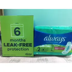 Băng vệ sinh Always Ultrathin Mỹ size 2 10 hour- ngày, size 4 - 11 hour đêm