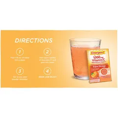 Thực phẩm bổ sung dạng sủi Emergen-C 1000mg vitamin C nhiều mùi