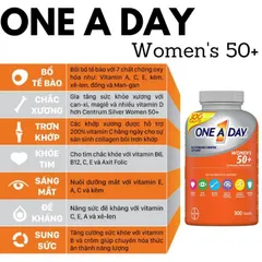 Viên uống bổ sung vitamin One A Day Women's và Men's 50+ cho phụ nữ và nam giới 300v 389209