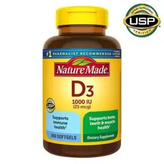 Viên uống bổ sung Vitamin D3 25mg - 125mg NATURE MADE 389211