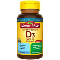 Viên uống bổ sung Vitamin D3 25mg - 125mg NATURE MADE 389211