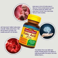 Viên uống Bổ máu Folic Acid 400mcg (665mcg DFE) 389227