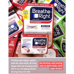 [Date 2029] Miếng dán mũi giảm nghẹt mũi, giảm ngáy (gáy) khi ngủ Breathe Right