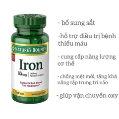 [Date 2027] Viên uống Sắt Iron 28mg - 65mg Nature's Bounty 389268