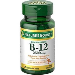 [Date 2028] Viên bổ sung vitamin B12 Nature's Bounty B12 2500mcg 75 viên 389271