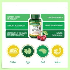 [Date 2028] Viên bổ sung vitamin B12 Nature's Bounty B12 2500mcg 75 viên 389271