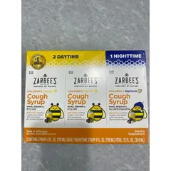 Siro ho ong tiêu đờm Zarbee's Cough Syrup + Mucus ngày và đêm 118ml của Mỹ 389273
