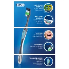 [Hàng Mỹ] Bàn Chải Đánh Răng Oral-B CrossAction Advanced Toothbrushes, Max clean 389274