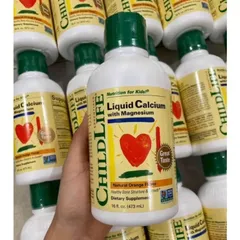 [Date 1/2025] Canxi hữu cơ d3 cho bé kèm kẽm CHILDLIFE Mỹ calcium 473ml 389294