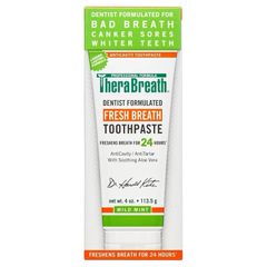 Kem đánh răng TheraBreath Fresh Breath 113.5g - Công thức nha sĩ, không fluoride, mát dịu, ngăn hôi miệng, sáng răng, an toàn cho cả gia đình
