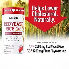 [Date 12/26] Viên uống giảm nguy cơ tim mạch Weider Red Yeast Rice Plus 1200 mg 240 viên của Mỹ 389325