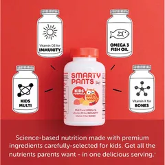 Kẹo bổ sung vitamin tổng hợp Smarty Pants kids Organic Multi & Omegas 389391