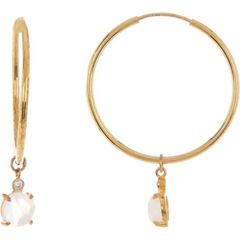 Bông / khuyên tai bạc mạ vàng 18k đính đá Argento Vivo 389401