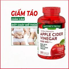 Viên giấm táo giảm cân, mỡ thừa Apple Cider Vinegar 1200mg 180 viên 389403
