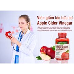 Viên giấm táo giảm cân, mỡ thừa Apple Cider Vinegar 1200mg 180 viên 389403
