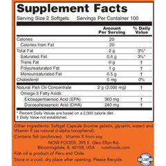 [Date 1/2028] Viên uống Now Omega 3 180 EPA 120 DHA - Dầu cá Omega-3 Fish Oil 389408