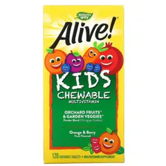 Kẹo nhai Bổ Sung Vitamin Tổng Hợp cho BÉ YÊU - ALIVE ! Multivitamin 120v 389409