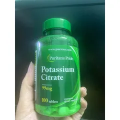 [ Date 2028] Viên uống bổ sung Kali Potassium citrate 99mg Puritans pride 389411