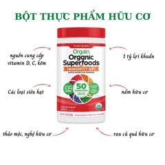 [Date 2/2023] Bột siêu thực phẩm tăng cường miễn dịch Orgain Organic Superfoods Immunity Up 378g 389420