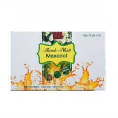Cao khô MAXCOOL - Thanh nhiệt giải độc cơ thể, mát gan, hỗ trợ lở loét, nhiệt miệng, hộp 10 gói x 7g, thực phẩm chức năng tự nhiên.