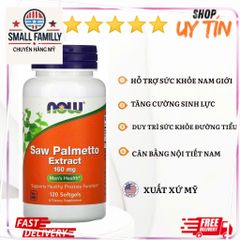 Viên uống Saw Palmetto Extract Now tăng sức khỏe tuyến tiền liệt đường tiết niệu, nội tiết, giảmrụng tóc - Bitho shop 389449