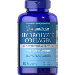 Viên Uống Collagen Thủy Phân Puritan's Pride 1000mg - 180 Viên Đẹp Da, Mờ Nám, Chống Lão Hóa, Tăng Cường Sức Khỏe Tóc, Móng
