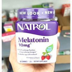 Kẹo ngủ Natrol Melatoniin 10mg - Hỗ trợ giấc ngủ ngon, giảm mất ngủ, viên ngậm chính hãng từ USA