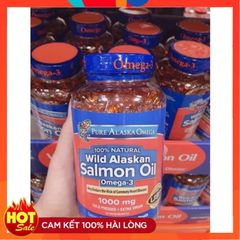 Viên uống dầu cá hồi Pure Alaska Omega-3 1000mg - Hỗ trợ sức khỏe tim mạch và trí não, 210 viên Mỹ