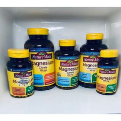 Viên uống bổ sung Magie Nature Made Magnesium Citrate 250mg 180 viên - Hỗ trợ sức khỏe xương và tâm trạng, giảm stress và lo âu