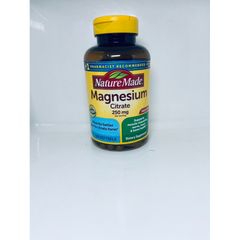 Viên uống bổ sung Magie Nature Made Magnesium Citrate 250mg 180 viên - Hỗ trợ sức khỏe xương và tâm trạng, giảm stress và lo âu