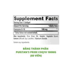 Viên Uống Hỗ Trợ Tim Mạch Puritan’s Pride CoQ10 100mg - Tăng Cường Tuần Hoàn Máu, Bảo Vệ Sức Khỏe Tim Mạch