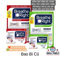 Miếng Dán Thông Mũi Breathe Right Extra Strength - Giảm Ngáy Ngủ và Nghẹt Mũi, An Toàn Cho Da Nhạy Cảm, Sản Phẩm Chăm Sóc Sức Khỏe  Mỹ