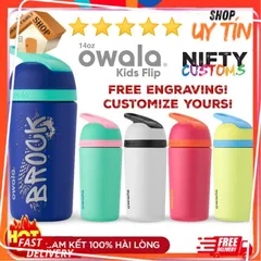 [Hàng Mỹ] Bình nước cách nhiệt bật nắp cho trẻ em Owala kids 414ml - Small Family