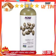 Dầu Dưỡng Da Hạt Thầu Dầu Castor Oil Now Solutions - Tinh Chất Dưỡng Ẩm Tự Nhiên, Làm Sáng Da, Đối Với Tất Cả Các Loại Da