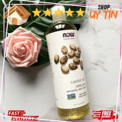 Dầu Dưỡng Da Hạt Thầu Dầu Castor Oil Now Solutions - Tinh Chất Dưỡng Ẩm Tự Nhiên, Làm Sáng Da, Đối Với Tất Cả Các Loại Da