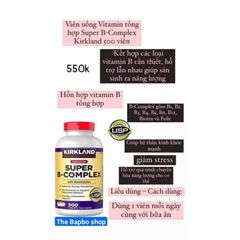  Viên tổng hợp Kirkland Super B-Complex 500 viên - Small Family