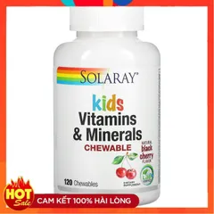  Kẹo nhai Bổ Sung Vitamin Tổng Hợp và khoáng chất cho BÉ YÊU - SOLARAY -  USA - Small Family