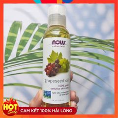 Dầu Hạt Nho Now Grapeseed Oil 100% Nguyên Chất - Dưỡng Da Nhạy Cảm, Khắc Phục Da Khô, Chống Lão Hóa, Không Gây Mụn