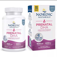 DHA cho bà bầu Nordic Prenatal - Tăng cường trí não trẻ sơ sinh, cải thiện thị lực, hỗ trợ sức khỏe mẹ bầu vị dâu SmallFamily 60 viên