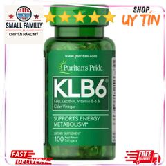 Viên uống KLB6 Puritan's Pride Bổ Sung B6 Hỗ Trợ Tuyến Giáp và Kiểm Soát Chất Béo - Tăng Cường Chuyển Hóa và Đốt Cháy Mỡ Dư Thừa