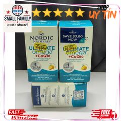 Viên uống Nordic Naturals Ultimate Omega + CoQ10 - Tăng cường sức khỏe tim mạch, hỗ trợ thị lực và năng lượng tế bào, chống oxy hóa.