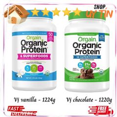 Bột đạm thực vật hữu cơ Orgain Organic Protein 1,22kg - Small Family