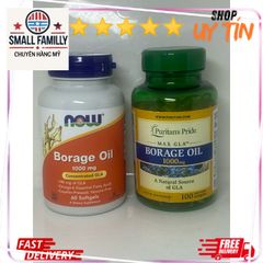 Viên uống dầu hoa lưu ly Borage Oil 1000mg - Giảm mụn nội tiết, cân bằng hormone, hỗ trợ sức khỏe da - 100 viên SmallFamily