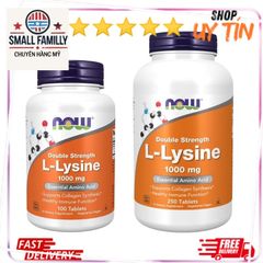 Viên uống L-Lysine 1000mg - Tăng sinh collagen, hỗ trợ ngừa mụn nội tiết, cải thiện làn da khỏe mạnh - SmallFamily