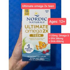 Viên Uống Bổ Sung Omega-3 Nordic Naturals Ultimate Omega 2X - Hỗ Trợ Tim Mạch, Não Bộ, Xương Khớp - Vị Chanh Tươi Mát, Dễ Uống