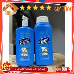 Sữa tắm gội nam 2 in 1 Coast Hair & Body của Mỹ - Small Family